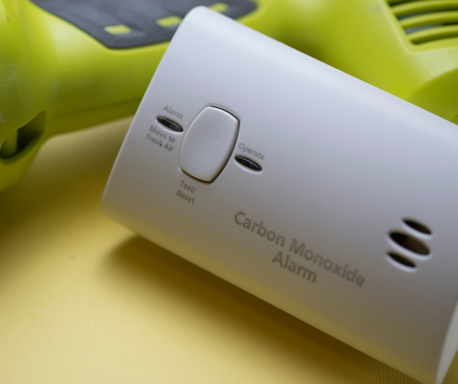 Close-up of carbon monoxide detector
